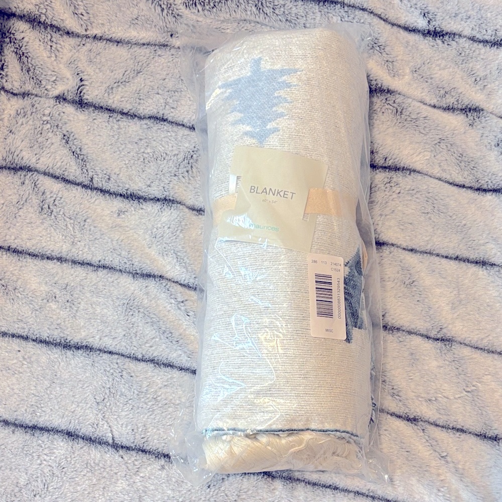 Maurices tree Patterned Throw Blanket with fringe